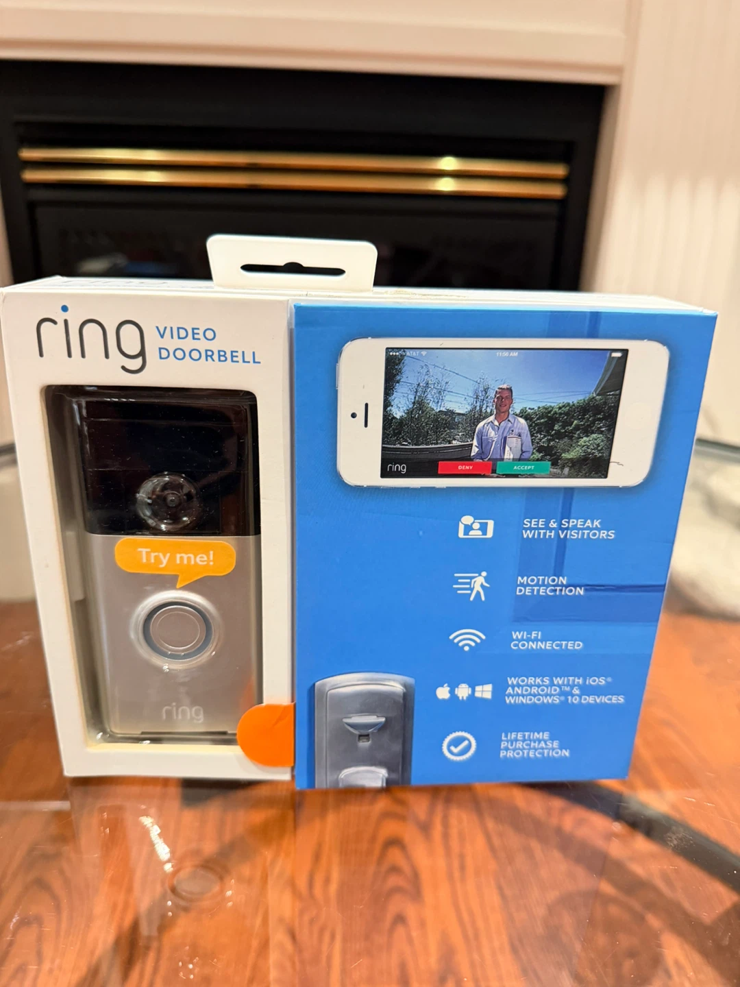 Brand New Ring Video Doorbell HD WiFi Security Camera