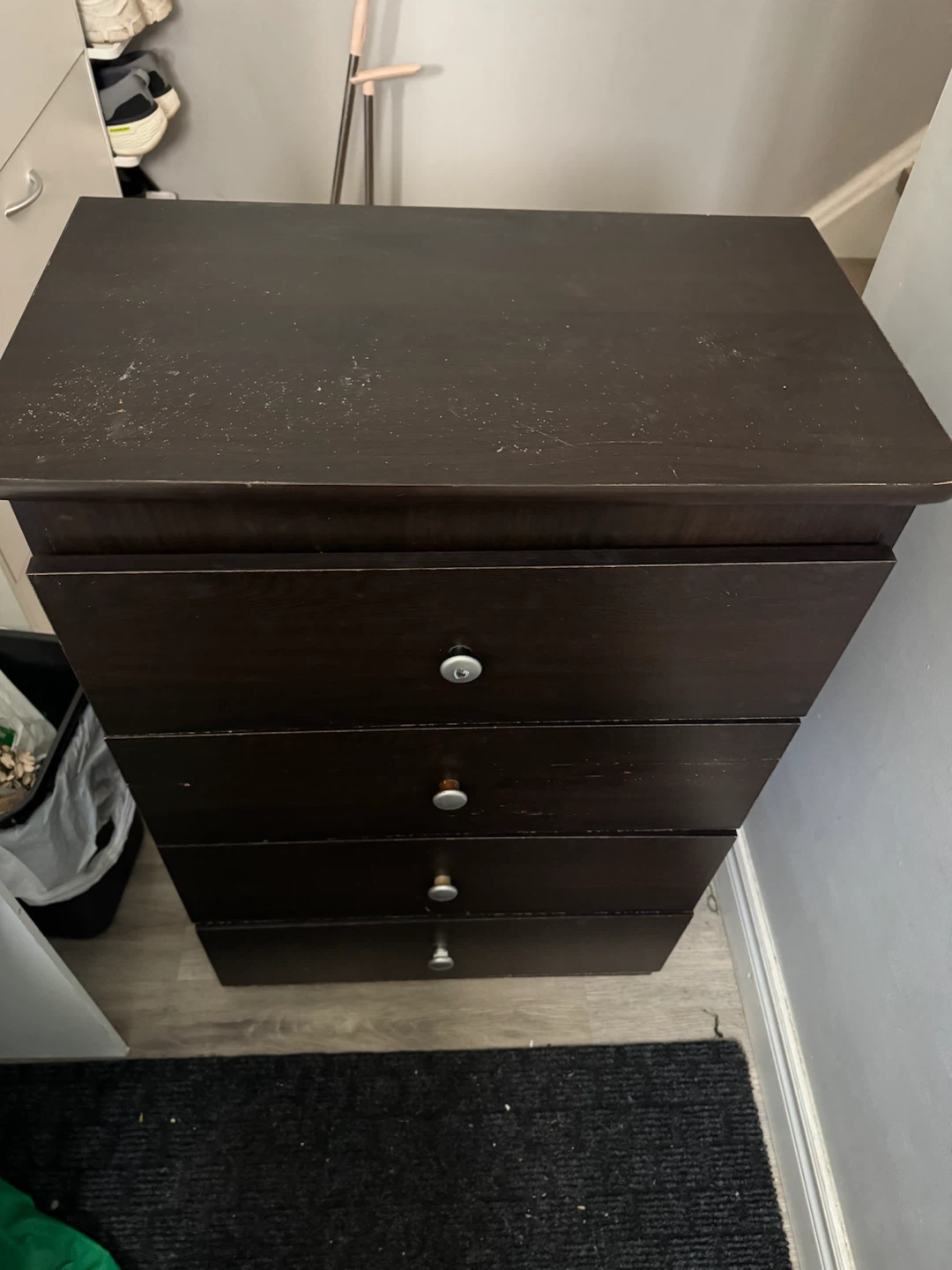 Dark Brown 4-Drawer Dresser - photo 2