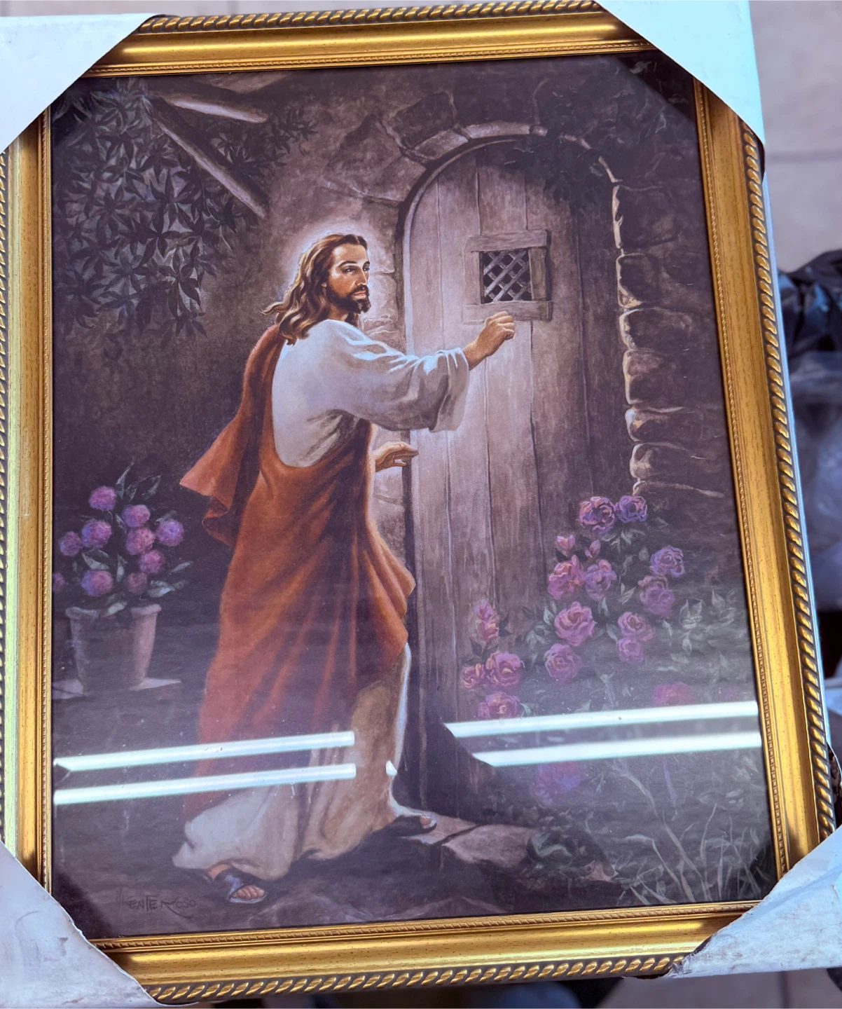 Jesus at the Door Framed Print