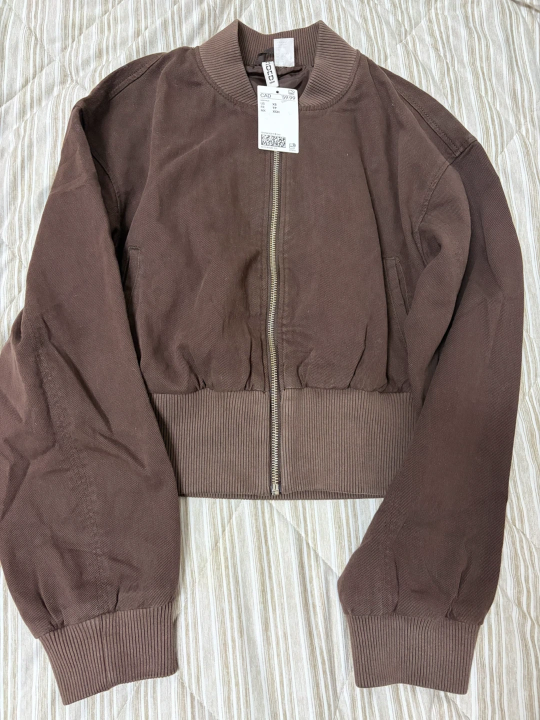 H&M DIVIDED Brown Bomber Jacket