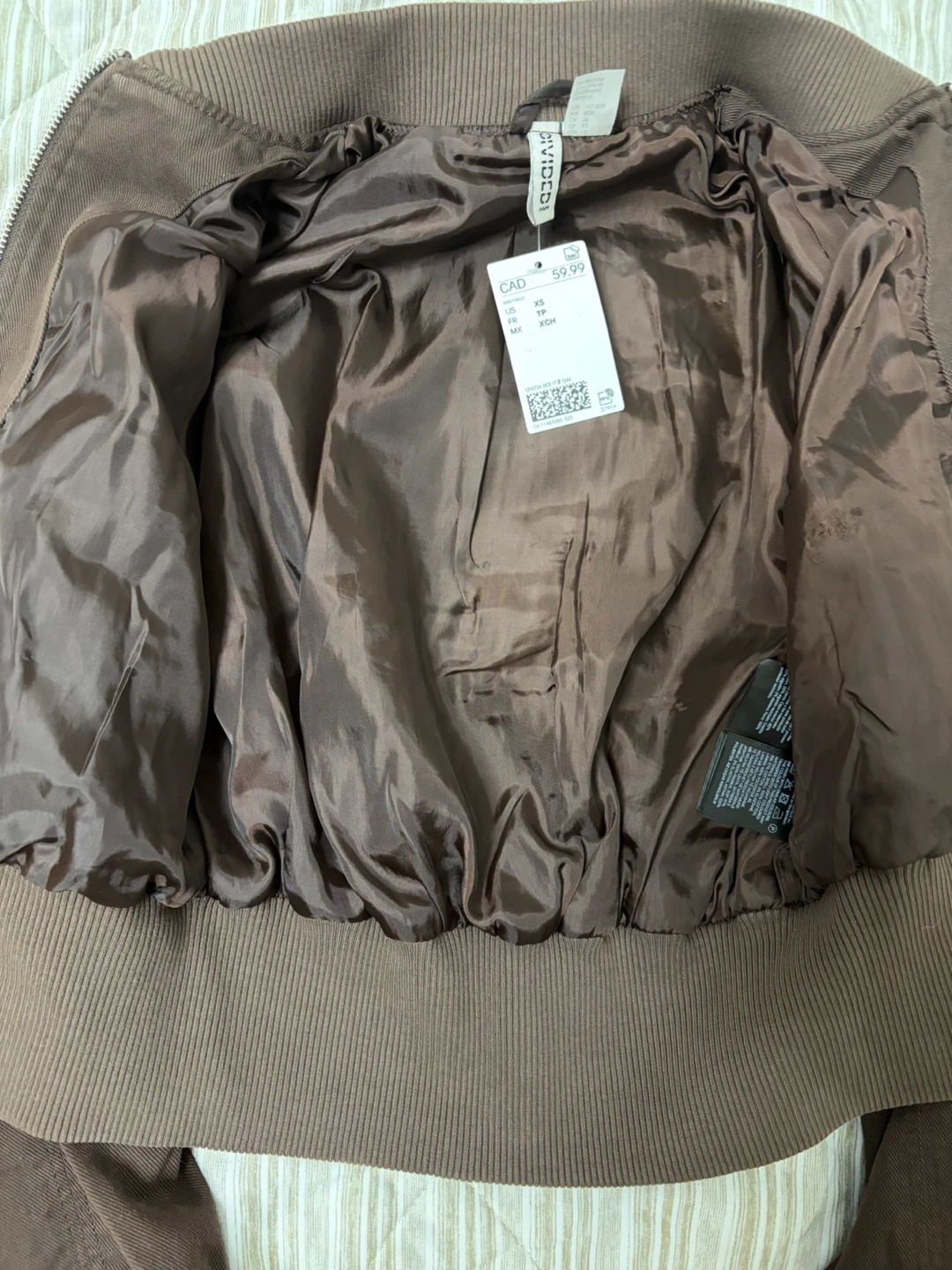 H&M DIVIDED Brown Bomber Jacket - photo 3