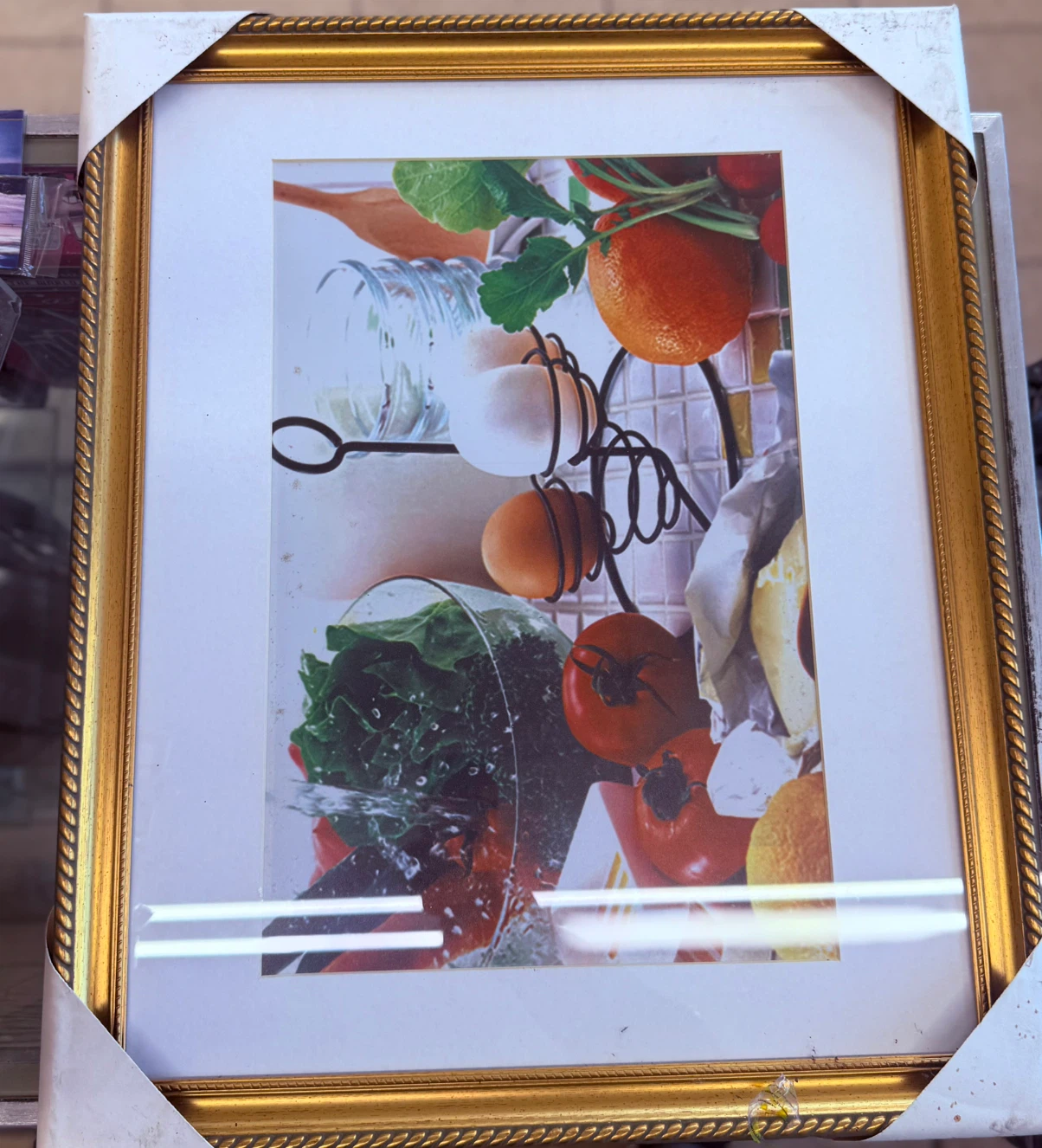 Gold Framed Kitchen Still Life Wall Art