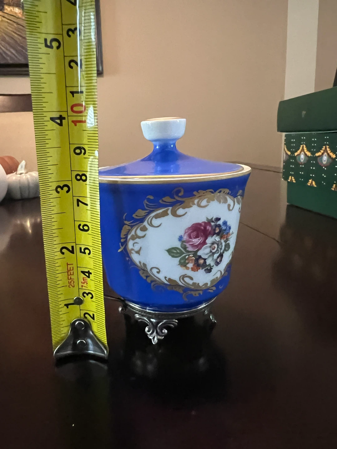 Limoges Cobalt Blue Covered Sugar Bowl - photo 3