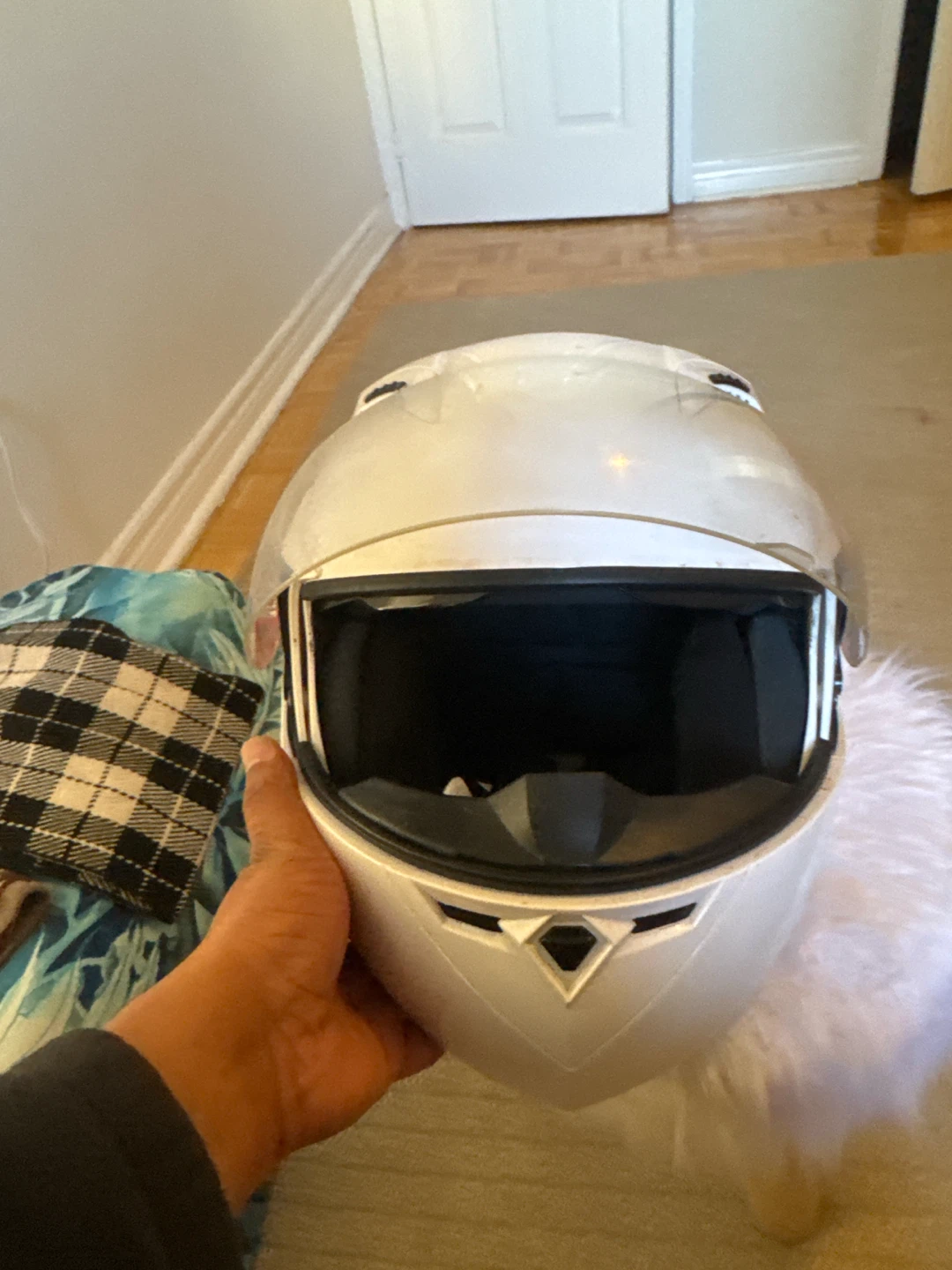 Emmo White Motorcycle Helmet - photo 2