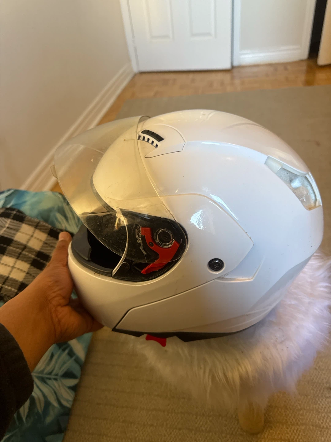 Emmo White Motorcycle Helmet - photo 3