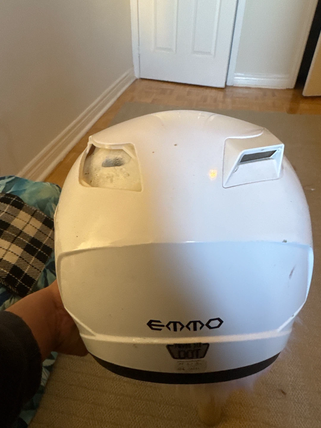 Emmo White Motorcycle Helmet - photo 4