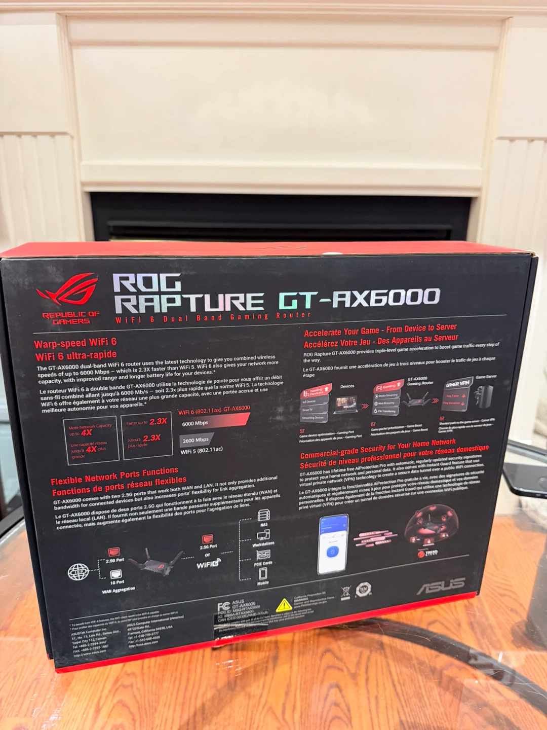 Brand New ASUS ROG Rapture GT-AX6000 WiFi 6 Gaming Router - photo 2