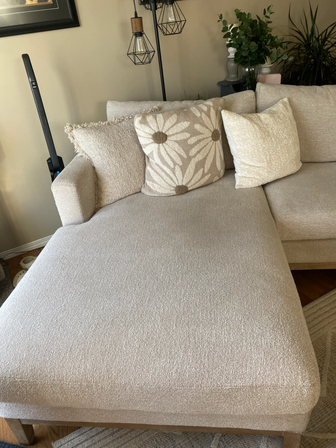 Modern Beige Sectional Sofa w/left facing Chaise - photo 3