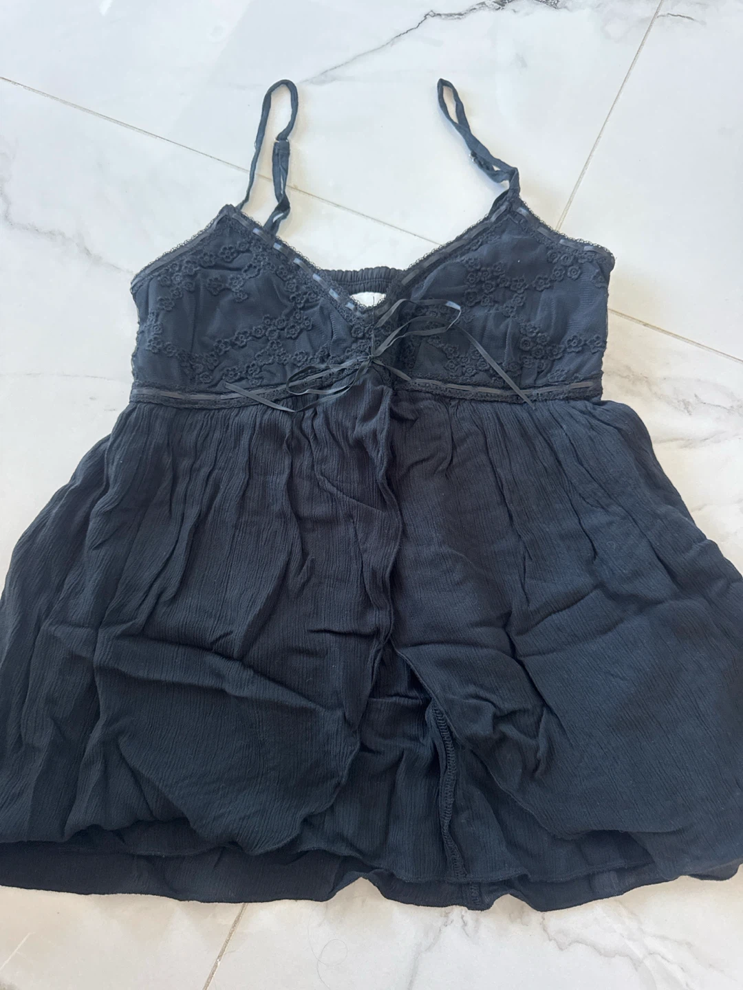 Hollister Black Babydoll top