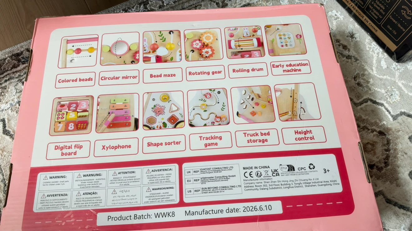 Weilim Wooden Baby Walker 10-in-1 Activity Centre - photo 3