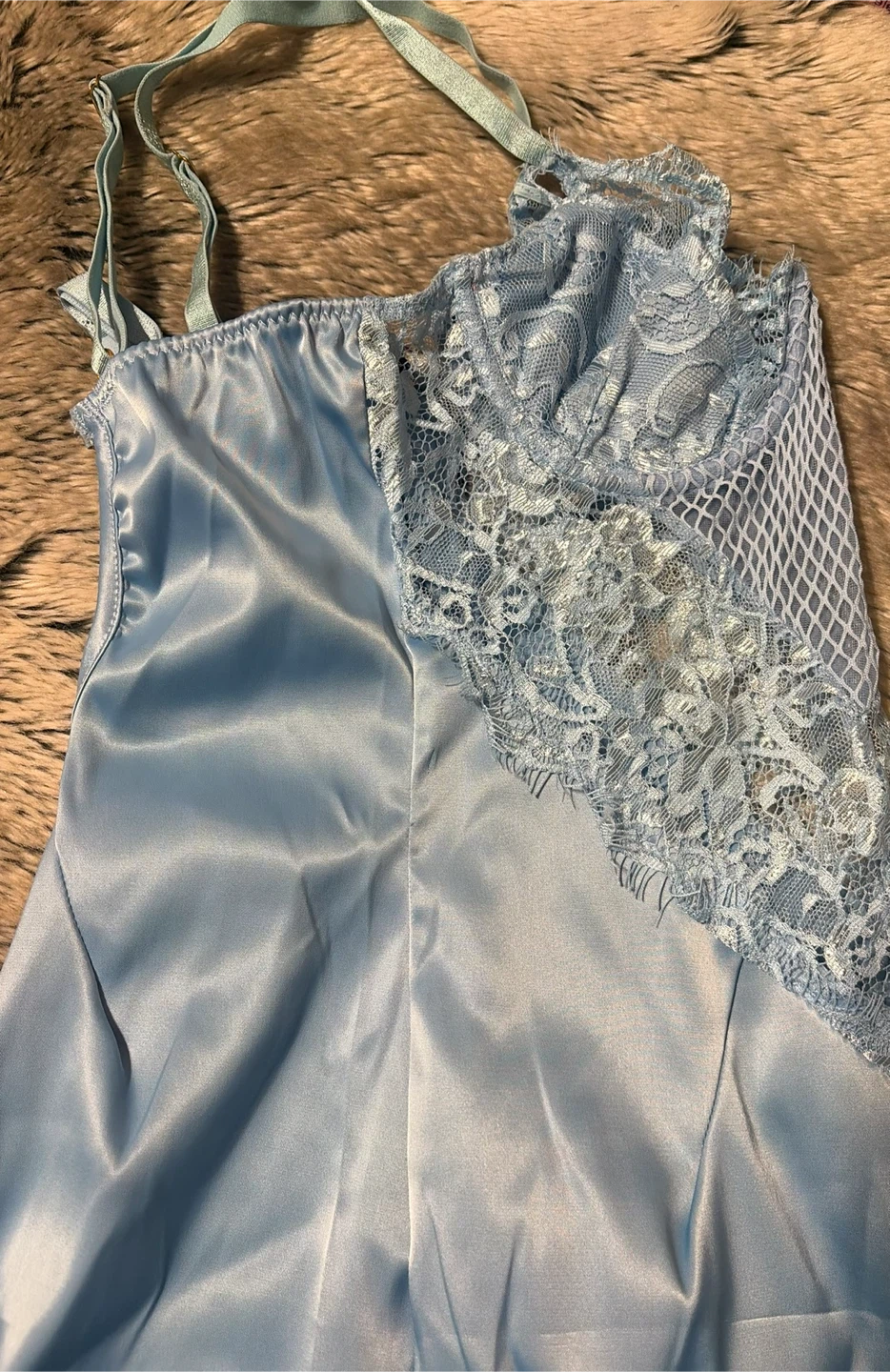 Fashion nova lightBlue Satin Lace Cami - photo 3