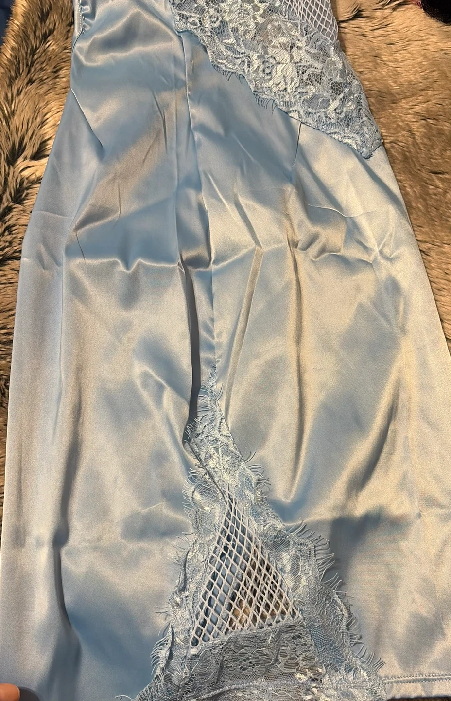 Fashion nova lightBlue Satin Lace Cami - photo 4