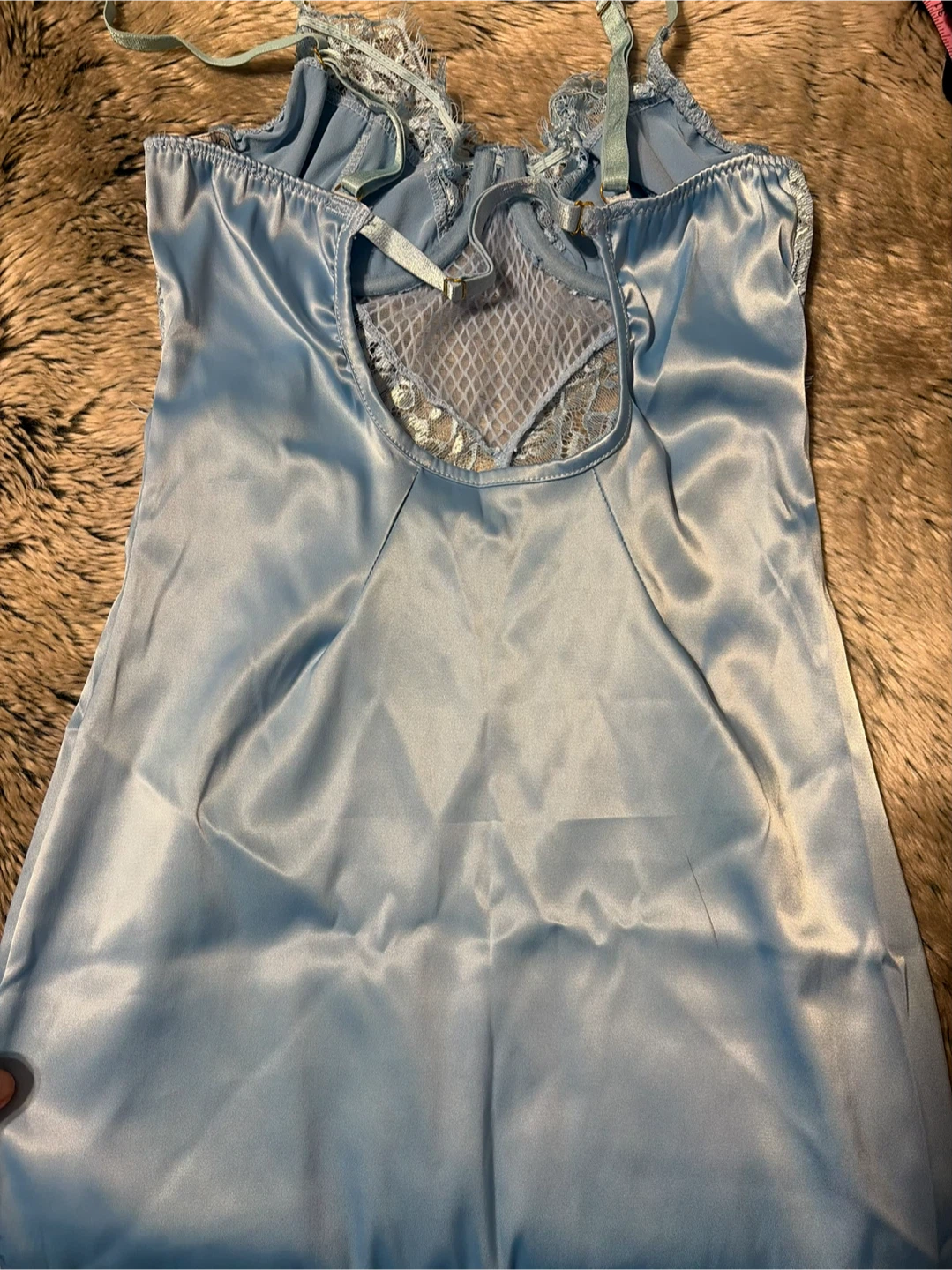 Fashion nova lightBlue Satin Lace Cami - photo 5