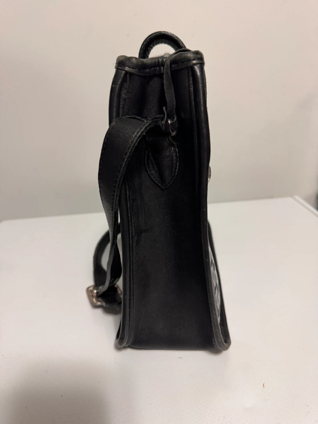 Brighton black leather woven crossbody bag - photo 2