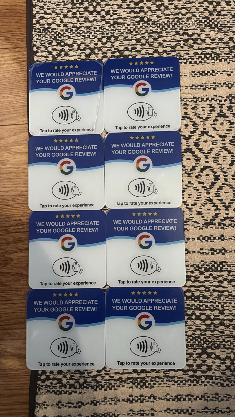 8 Google Review NFC Tap Signs
