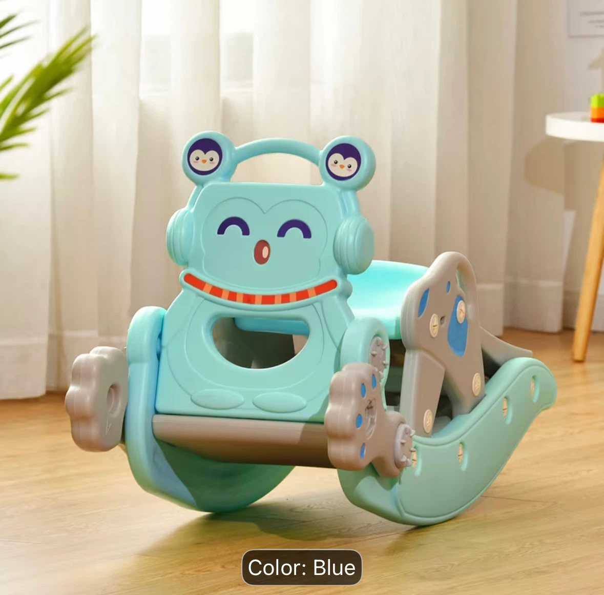 Kids 3-in-1 Rocker, Slide, and Basketball Hoop Play Set - photo 2