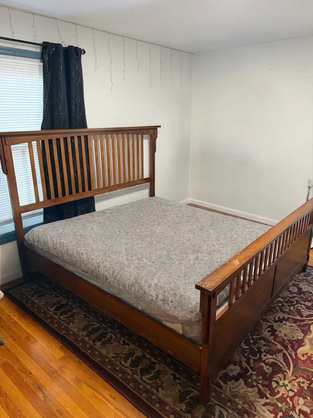 Wooden Mission Style Queen Bed Frame