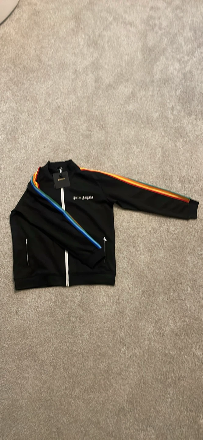Palm Angels Black Rainbow Track Jacket