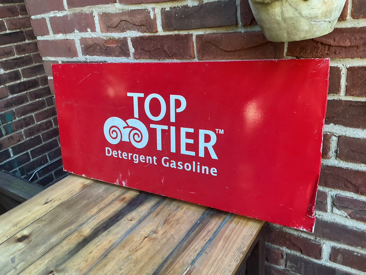 Vintage “Top Tier Detergent Gasoline” Tin Sign !