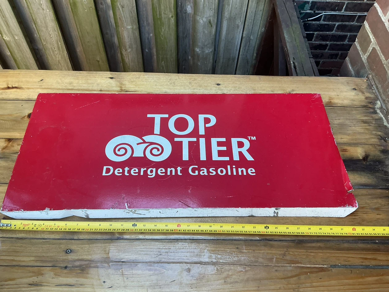 Vintage “Top Tier Detergent Gasoline” Tin Sign ! - photo 2