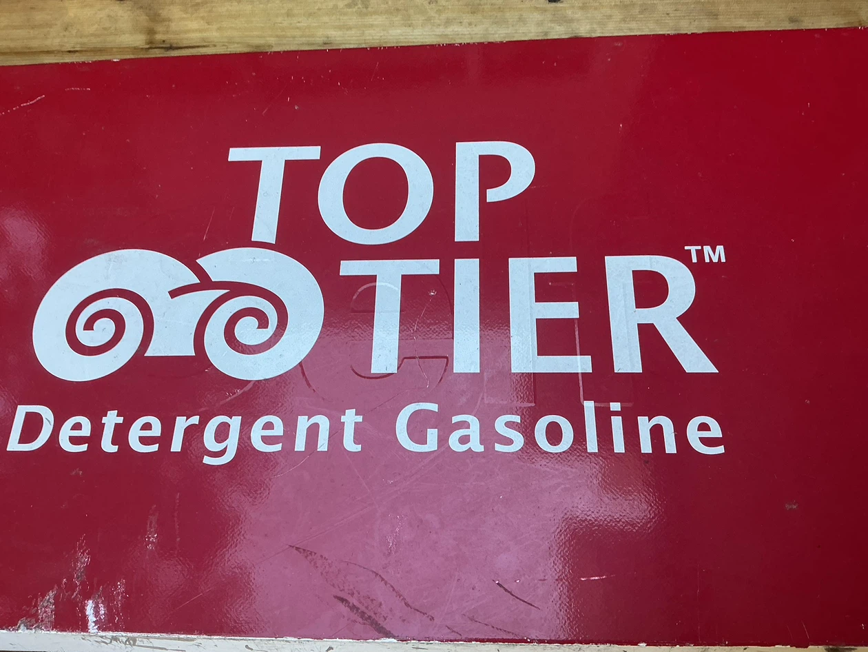 Vintage “Top Tier Detergent Gasoline” Tin Sign ! - photo 4