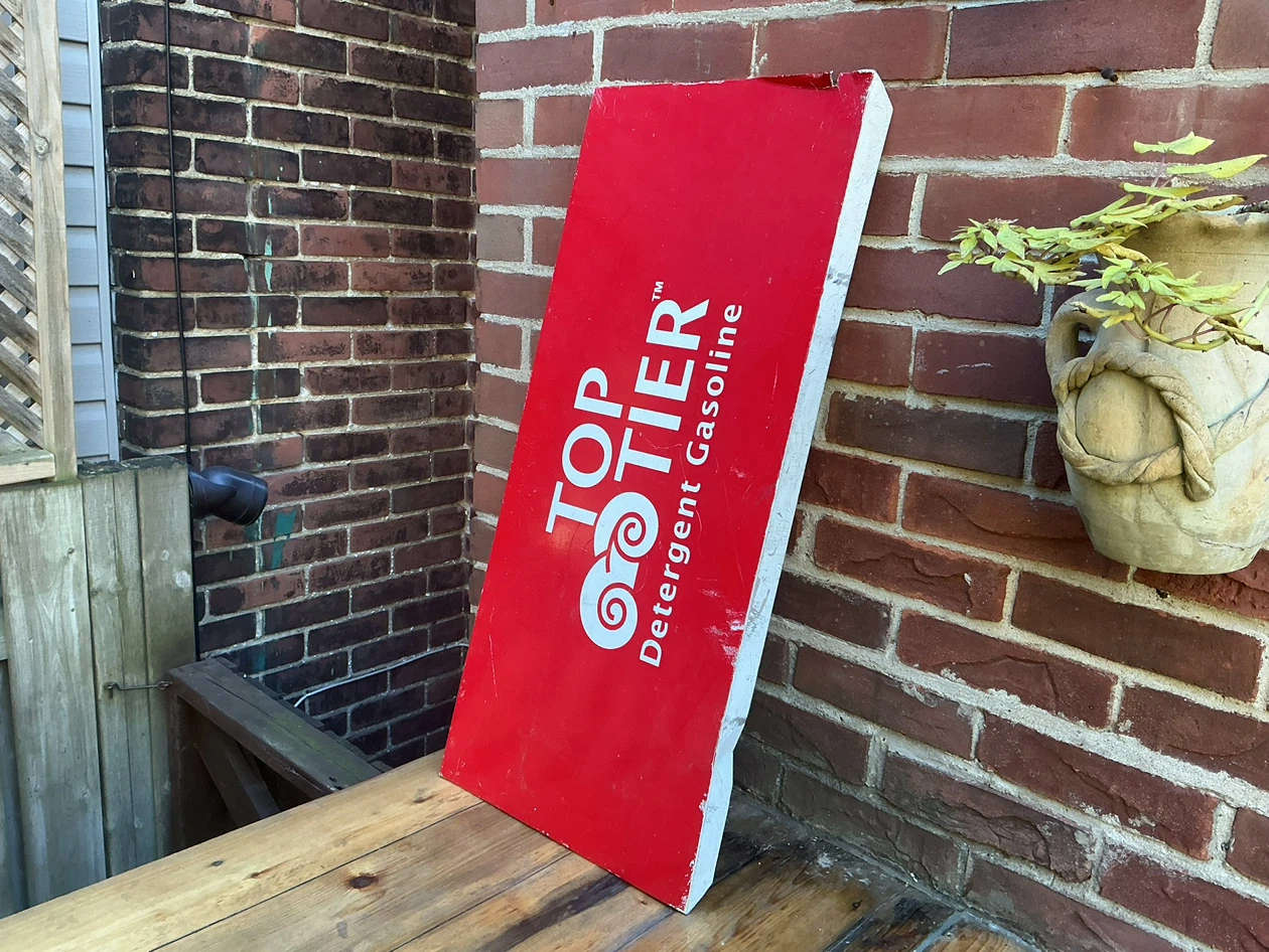 Vintage “Top Tier Detergent Gasoline” Tin Sign ! - photo 5