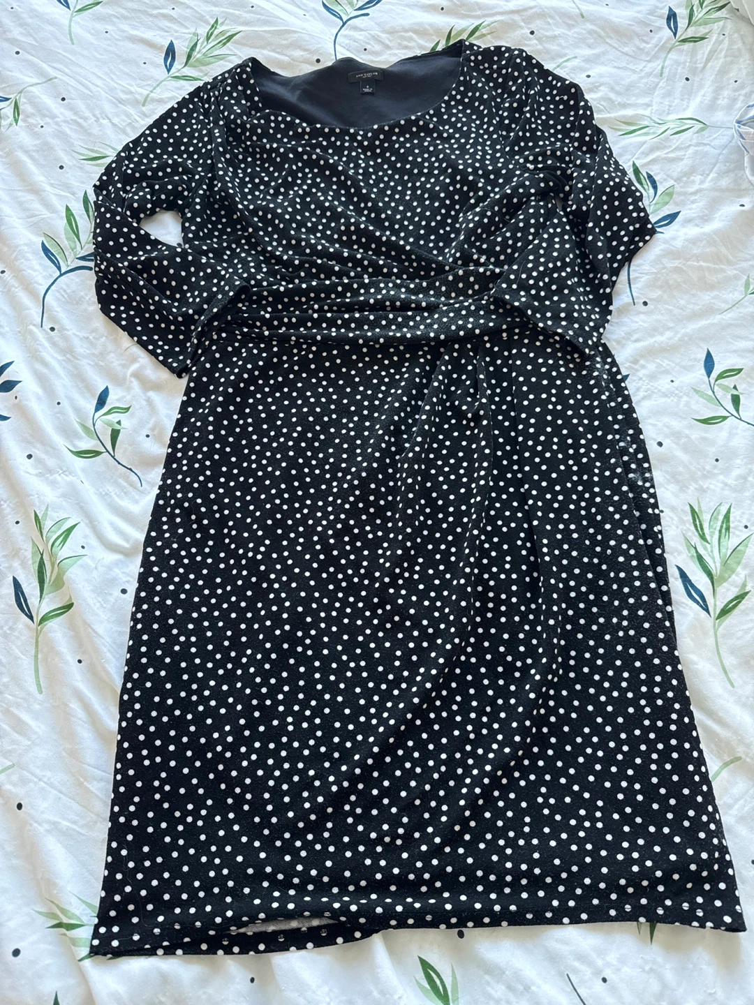 Ann Taylor Black and White Polka Dot Dress