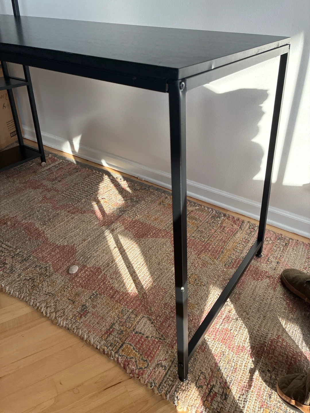 Black desk with shelves - photo 4