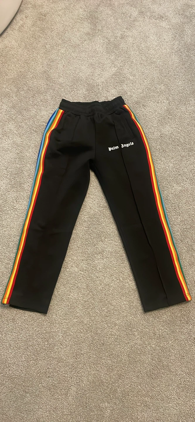 Palm Angels Black Rainbow Track Pants