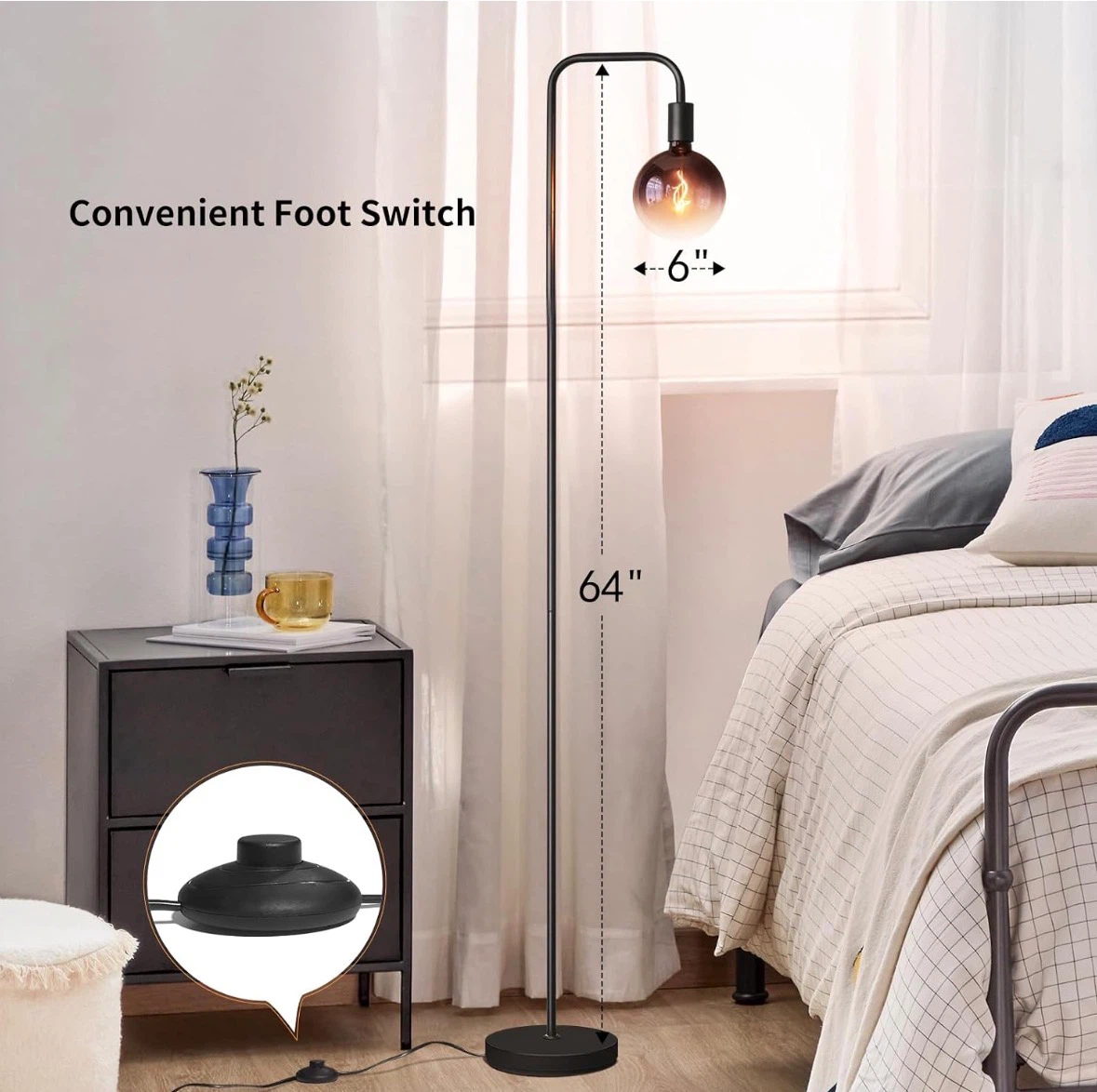 Modern Black Arc Floor Lamp - photo 4