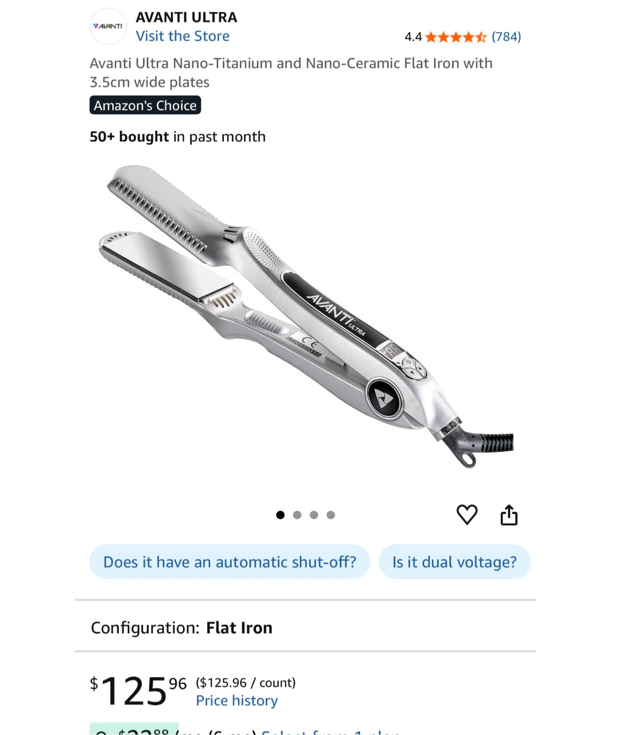 Avanti Ultra Nano-Titanium Flat Iron