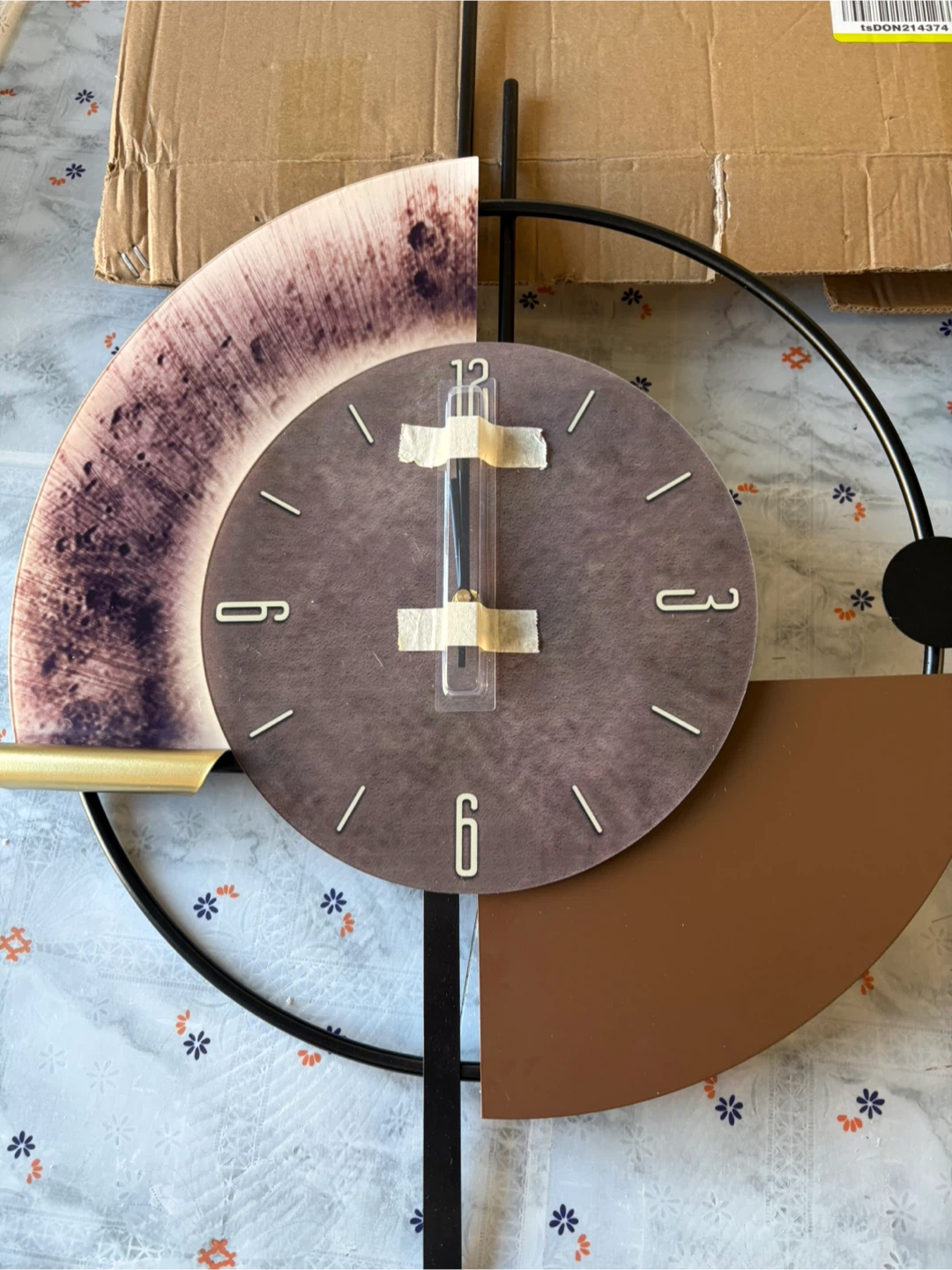 Modern Large Abstract Metal Wall Clock - photo 5