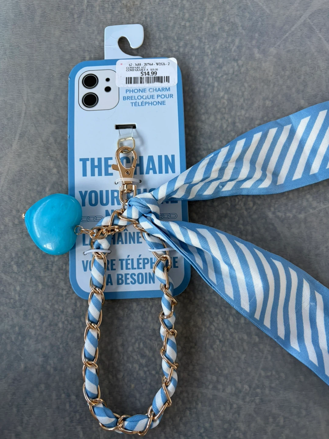 Miami Chains Co. Blue Heart Phone Charm - photo 3