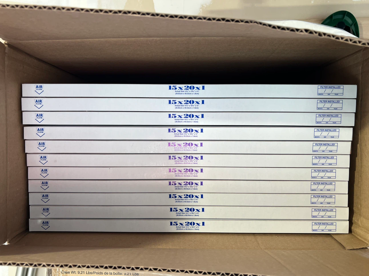 10 Furnace Air Filters 15 x 20 x 1