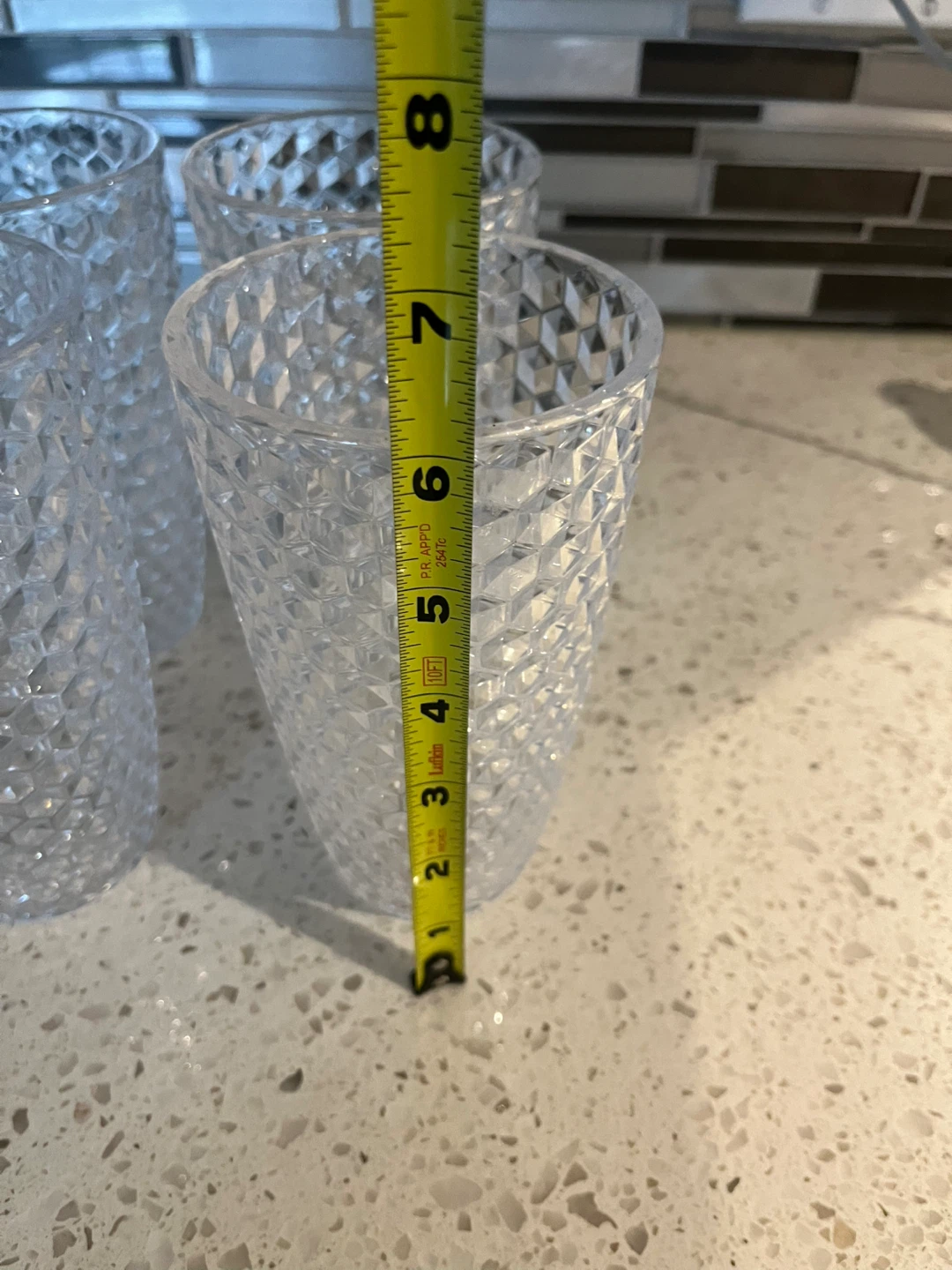 Set of 4 Clear Textured Acrylic Tumblers - photo 4