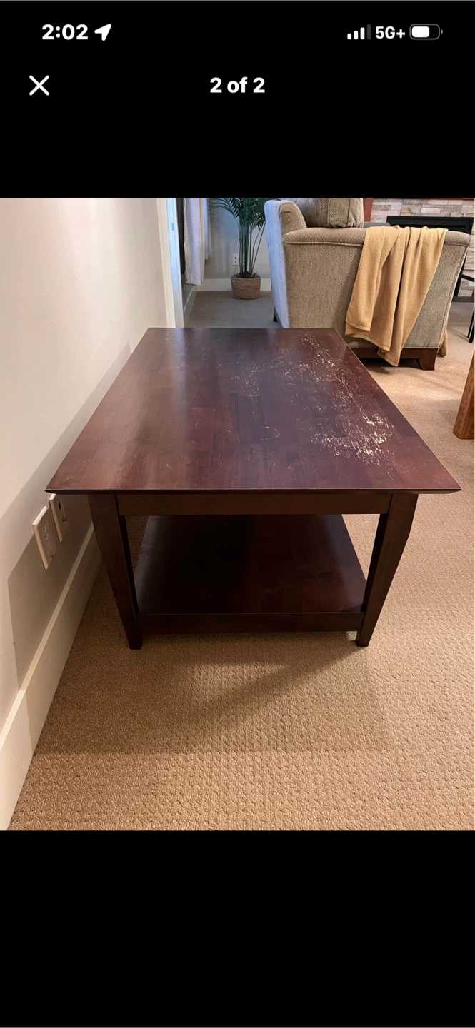 Dark wood coffee table - photo 2