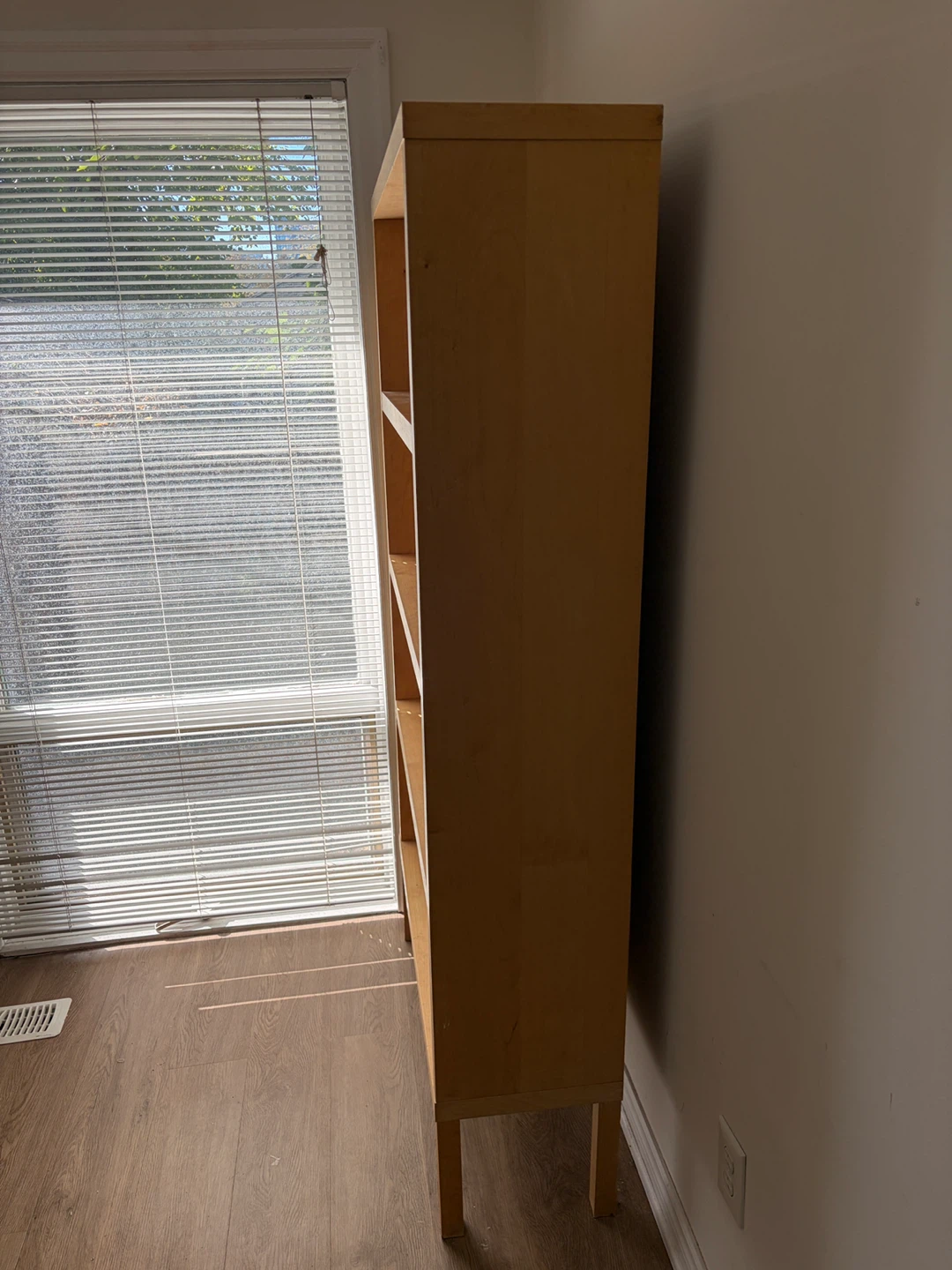 Light Wood 4-shelf Bookshelf - photo 2