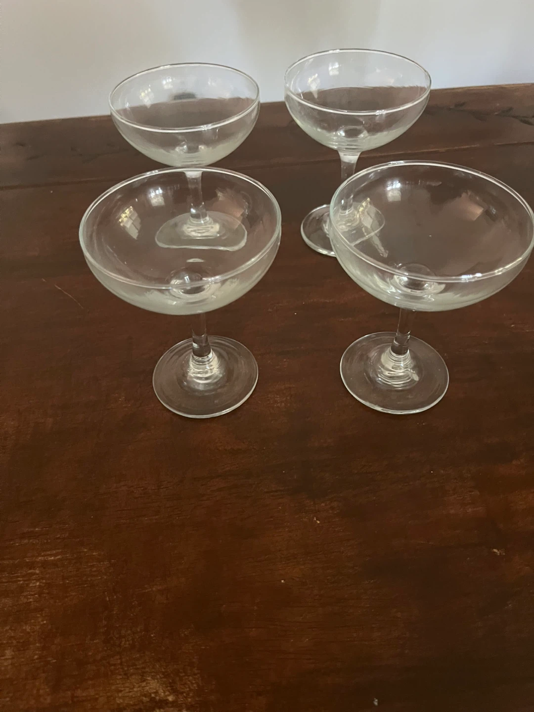 Set of 4 vintage coupe glasses