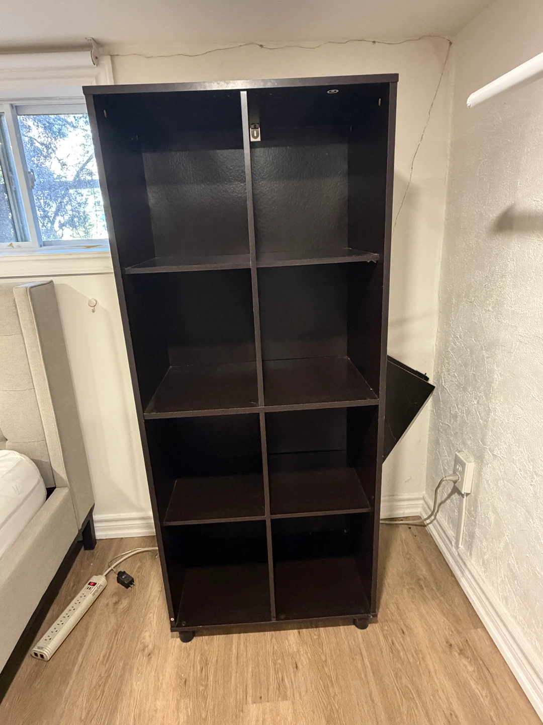Dark Brown 8-Cube Storage Shelf