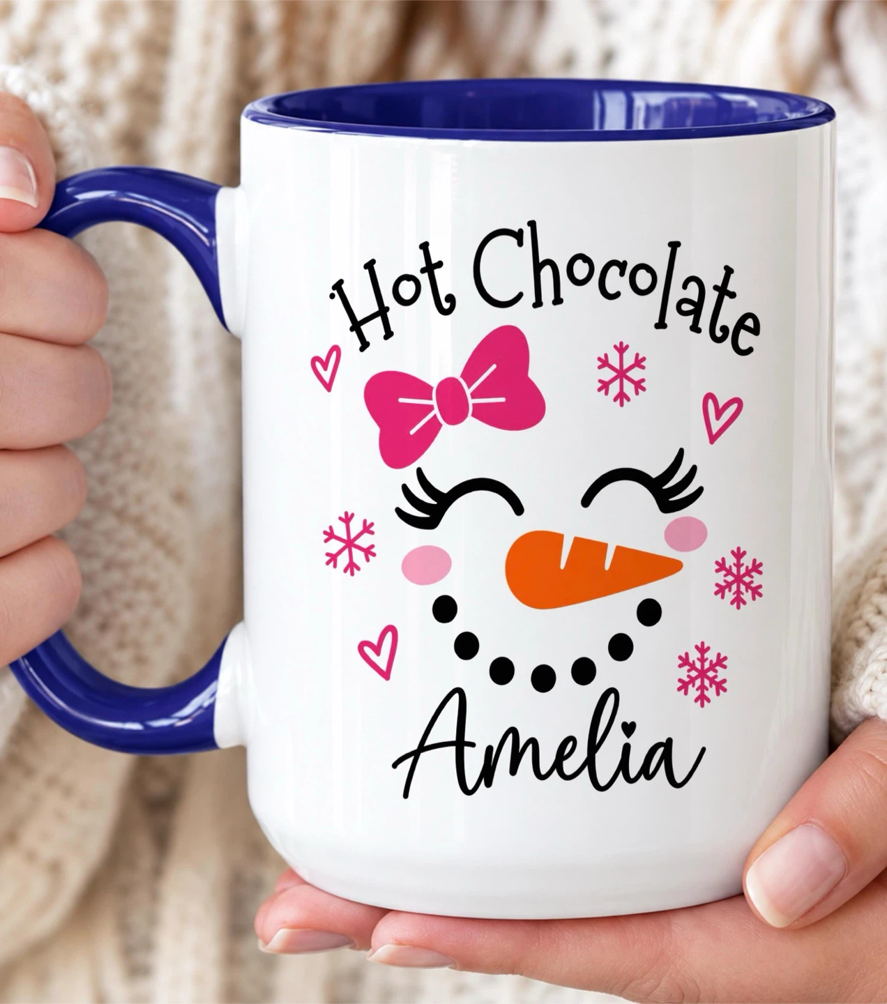 Personalized 15 oz Snowman Mug with Name – Christmas Gift - photo 2
