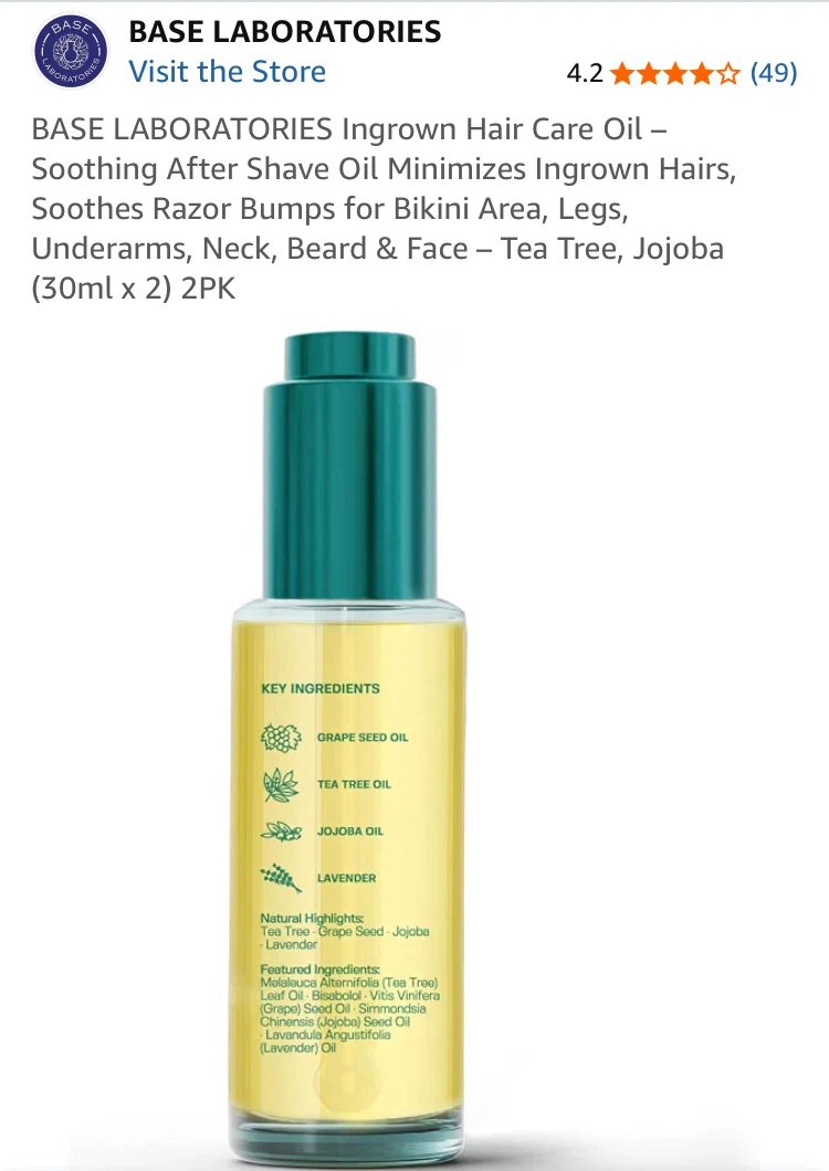 Base Laboratories Ingrown Hair Oil BNWB - photo 3
