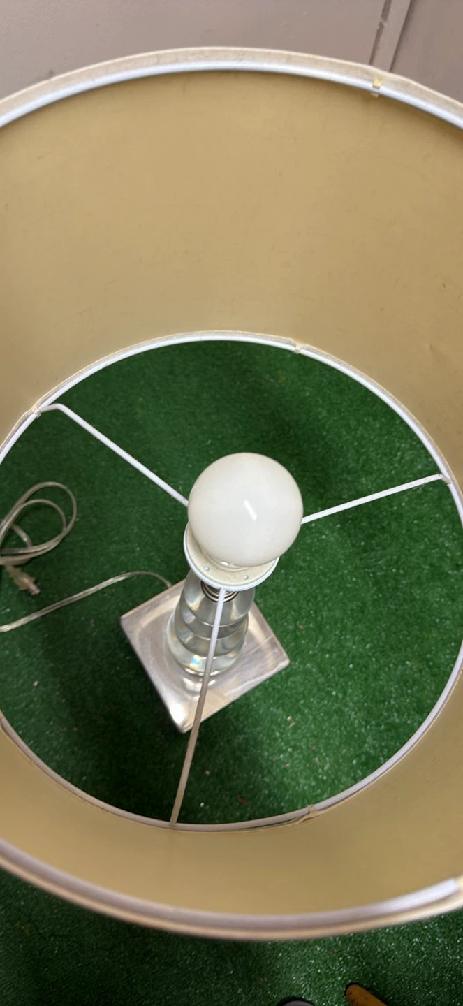 28” height Clear Glass and Metal big Table Lamp - photo 2