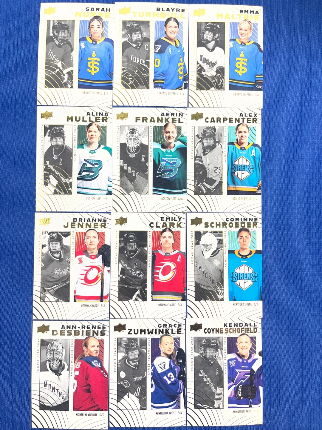 🎁12pc Upper Deck PWHL Rookie Year 2024 Hockey Card Lot 🎁