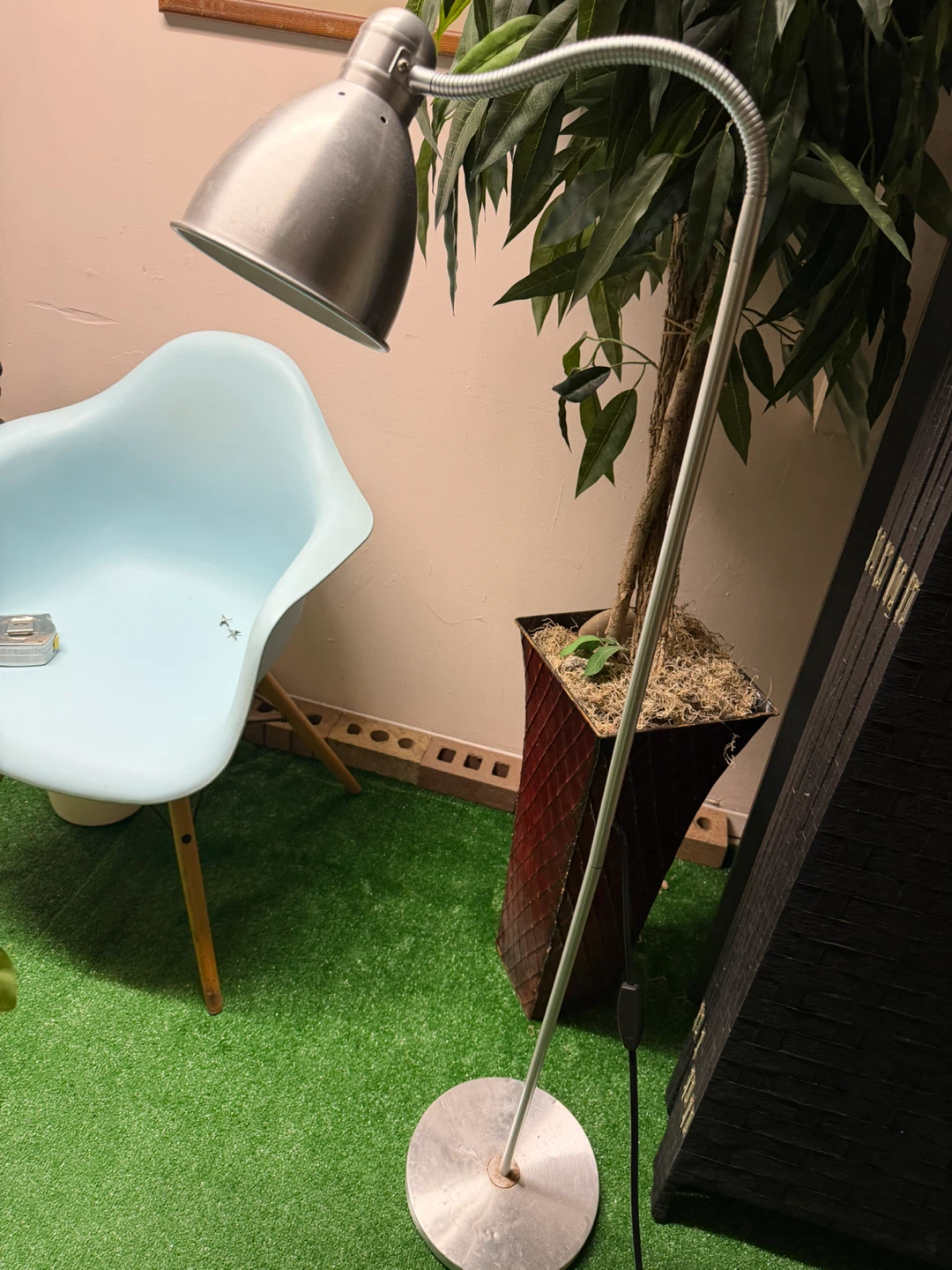 Adjustable Brushed Metal Floor Lamp