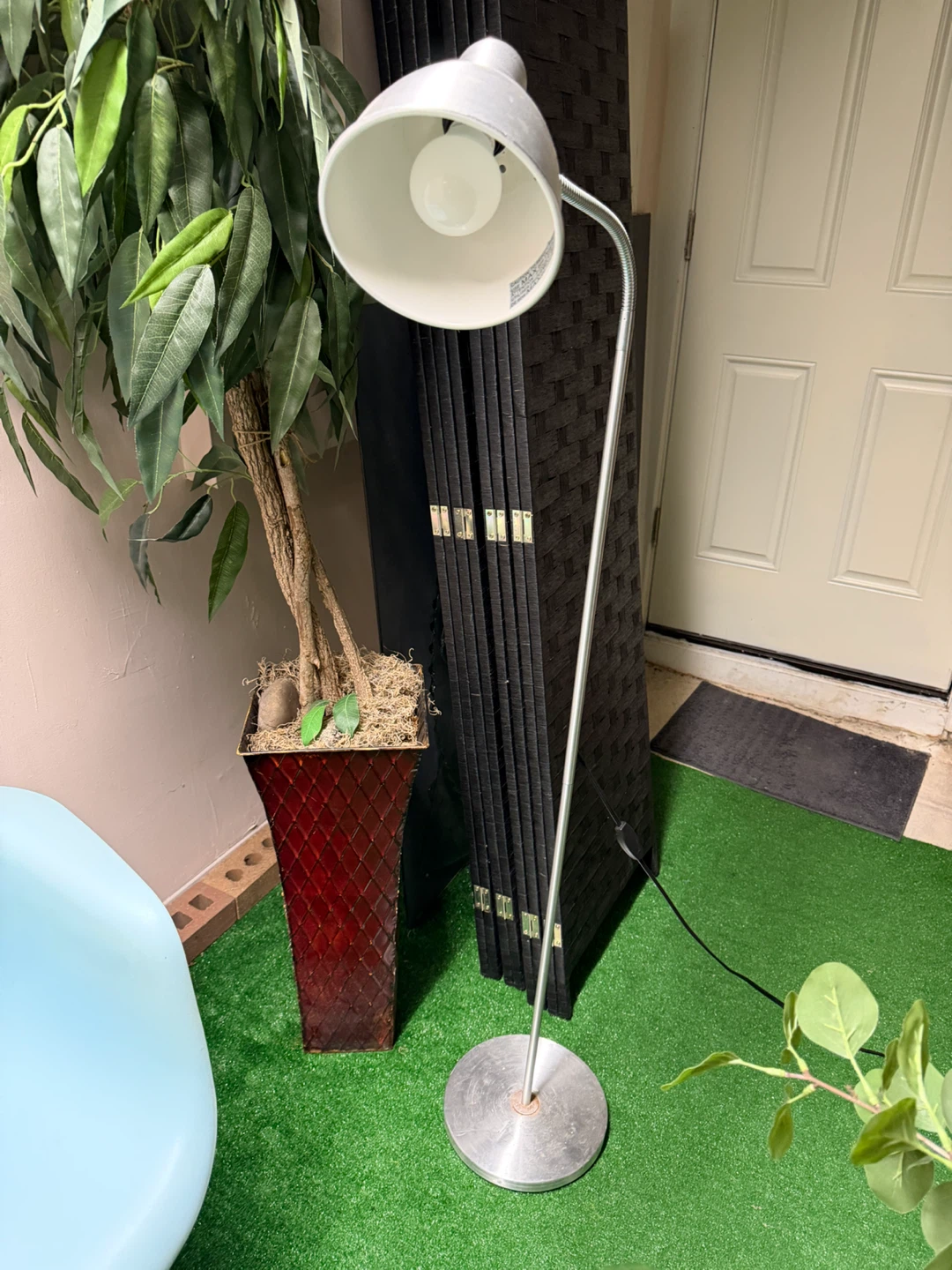 Adjustable Brushed Metal Floor Lamp - photo 2