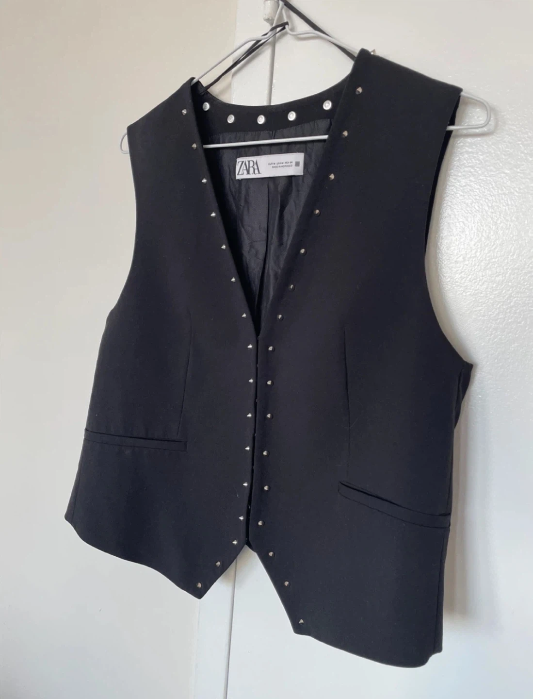 Zara Black Studded Vest