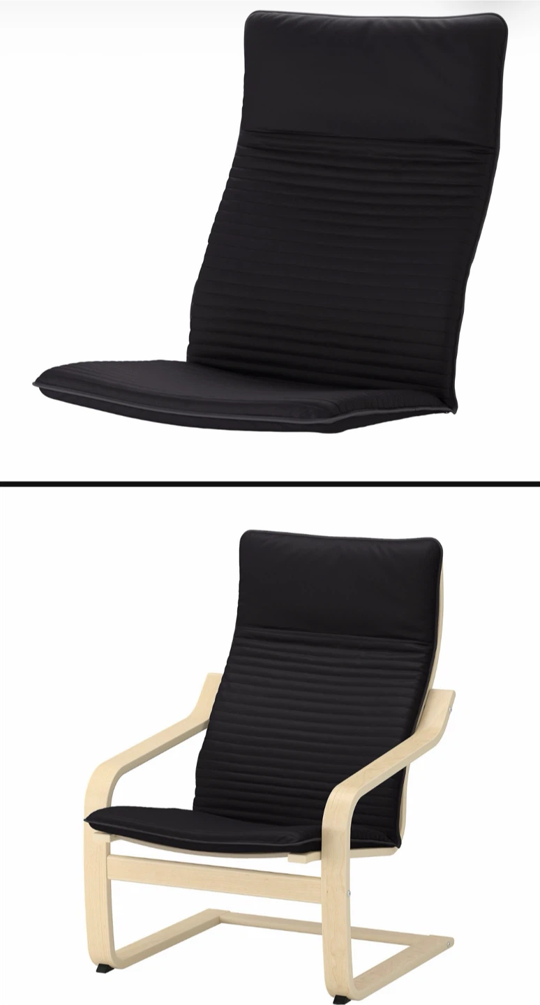 IKEA POÄNG Armchair Cushion - Knisa Black - photo 3