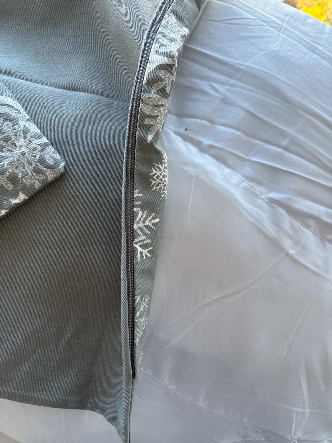 Grey Snowflake Decorative Cushions set of two Cover - photo 3
