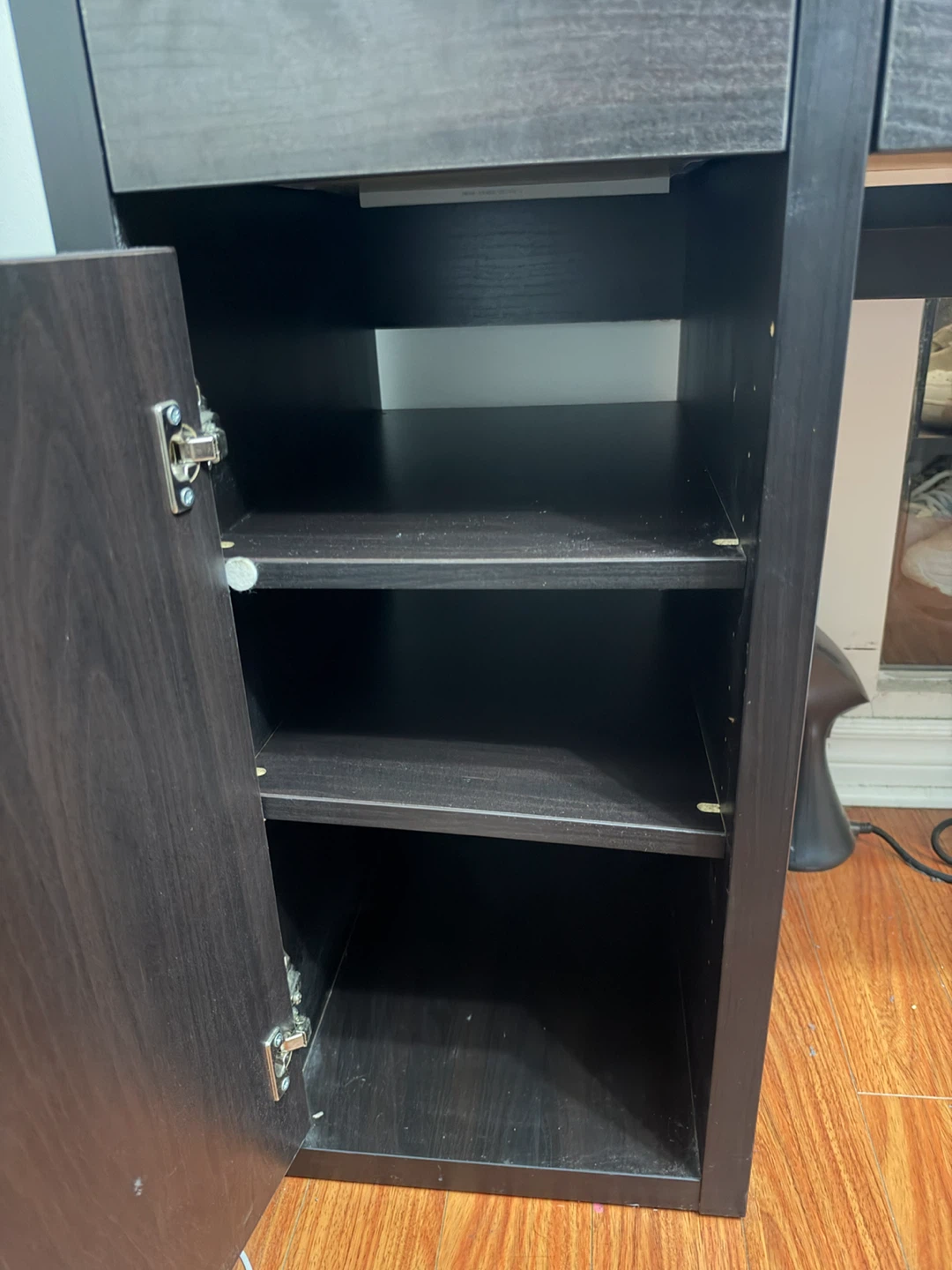 IKEA MICKE Desk – Black-Brown, with Drawers & Cabinet - photo 4