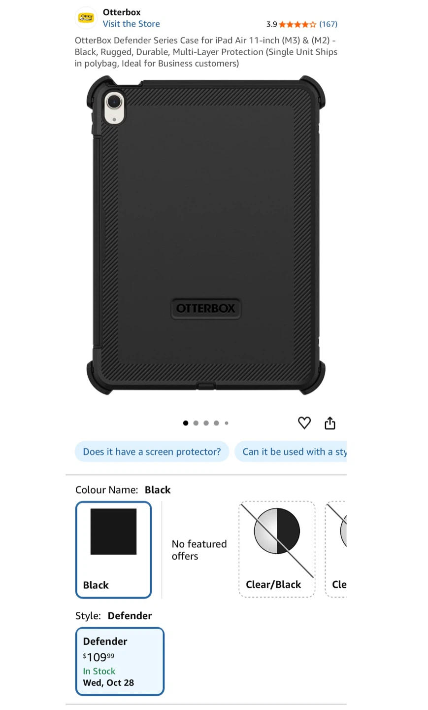 OtterBox Defender Series Pro Case for iPad Air